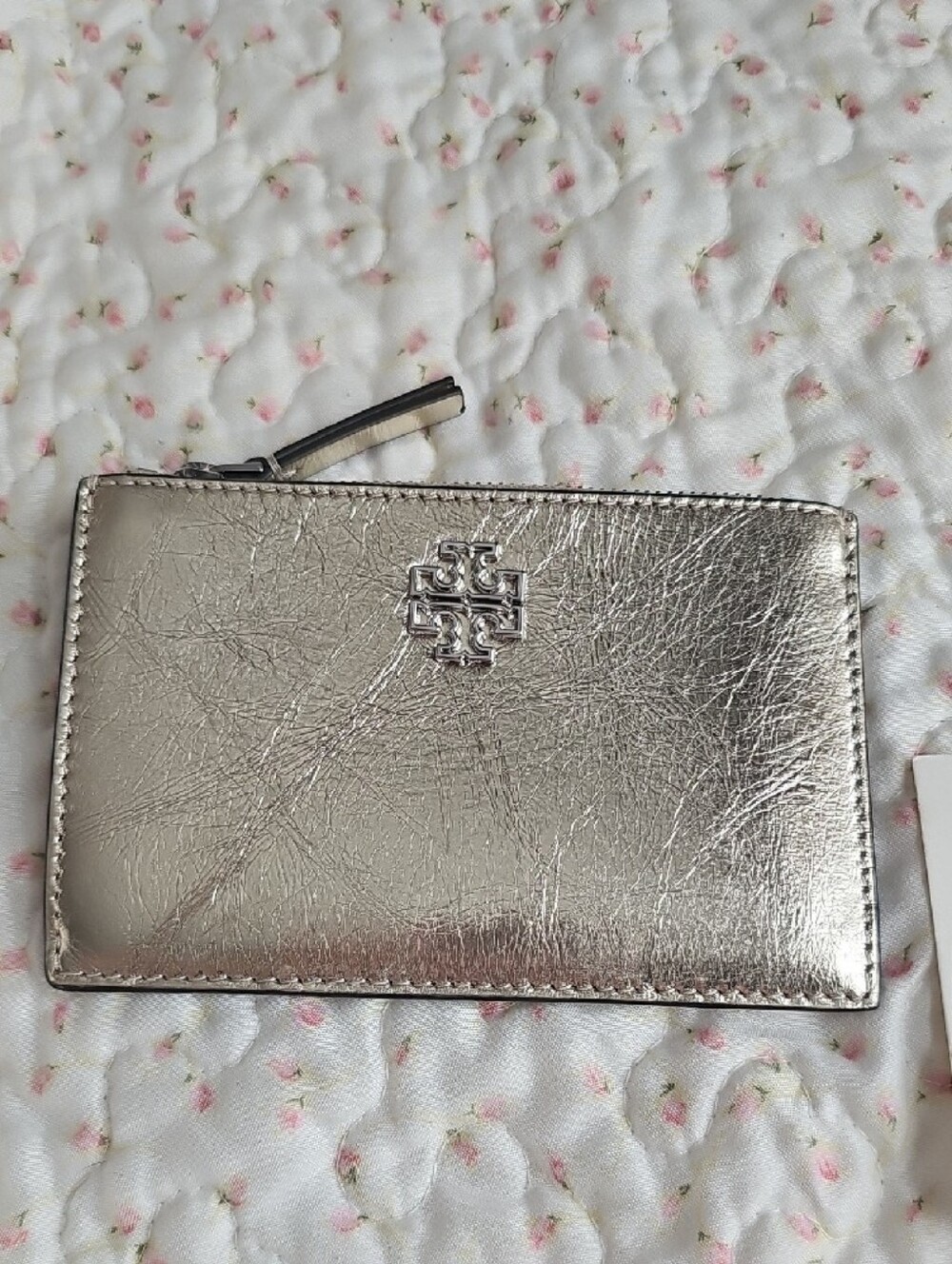 Tory Burch Metallic silver Cardholder Wallet